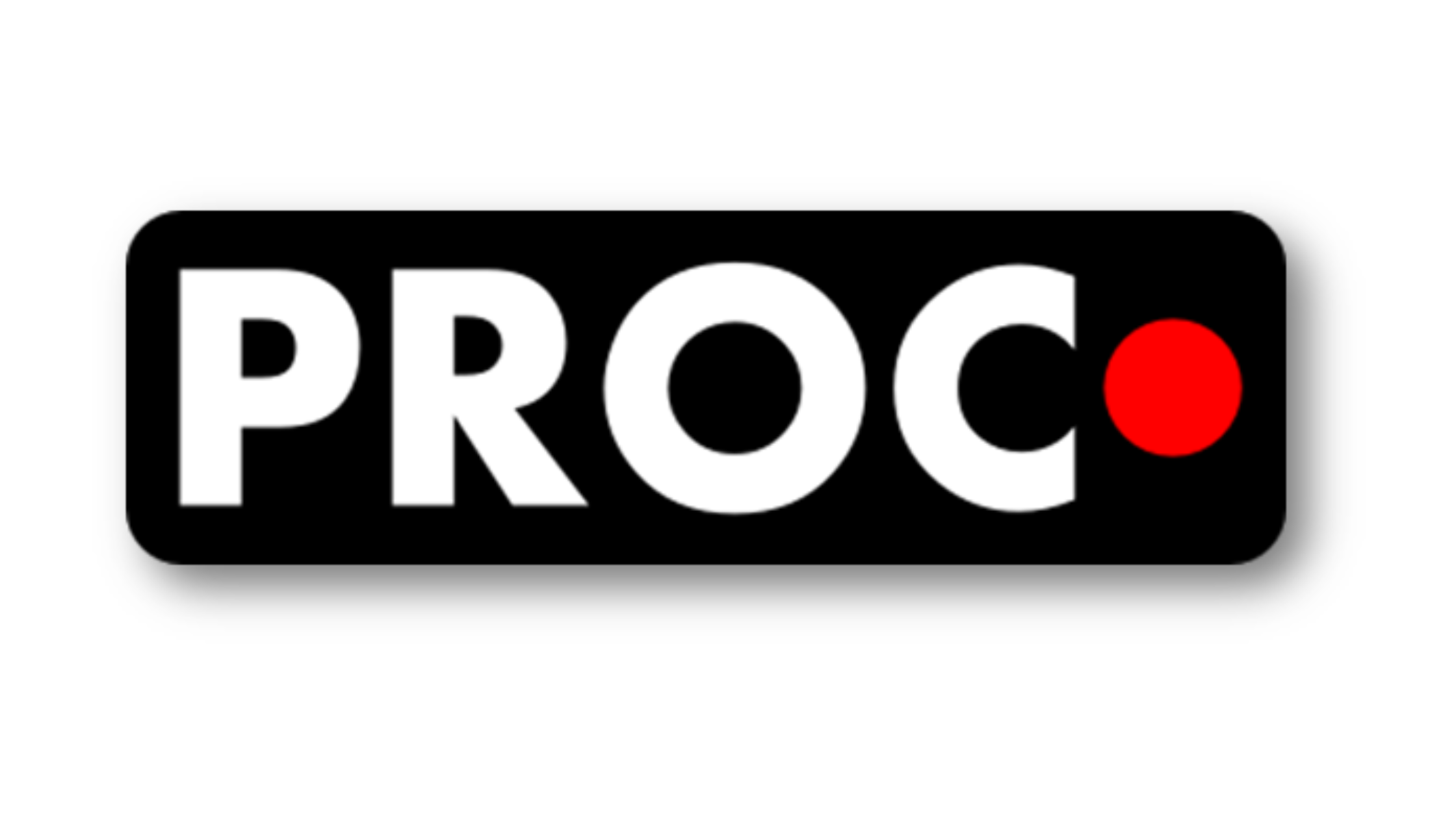 Logo of ProcDOT, consisting of the word "PROC" in white letters with a black background and "DOT" in black letters with the 'O' replaced by a red dot, all within a rounded rectangle.