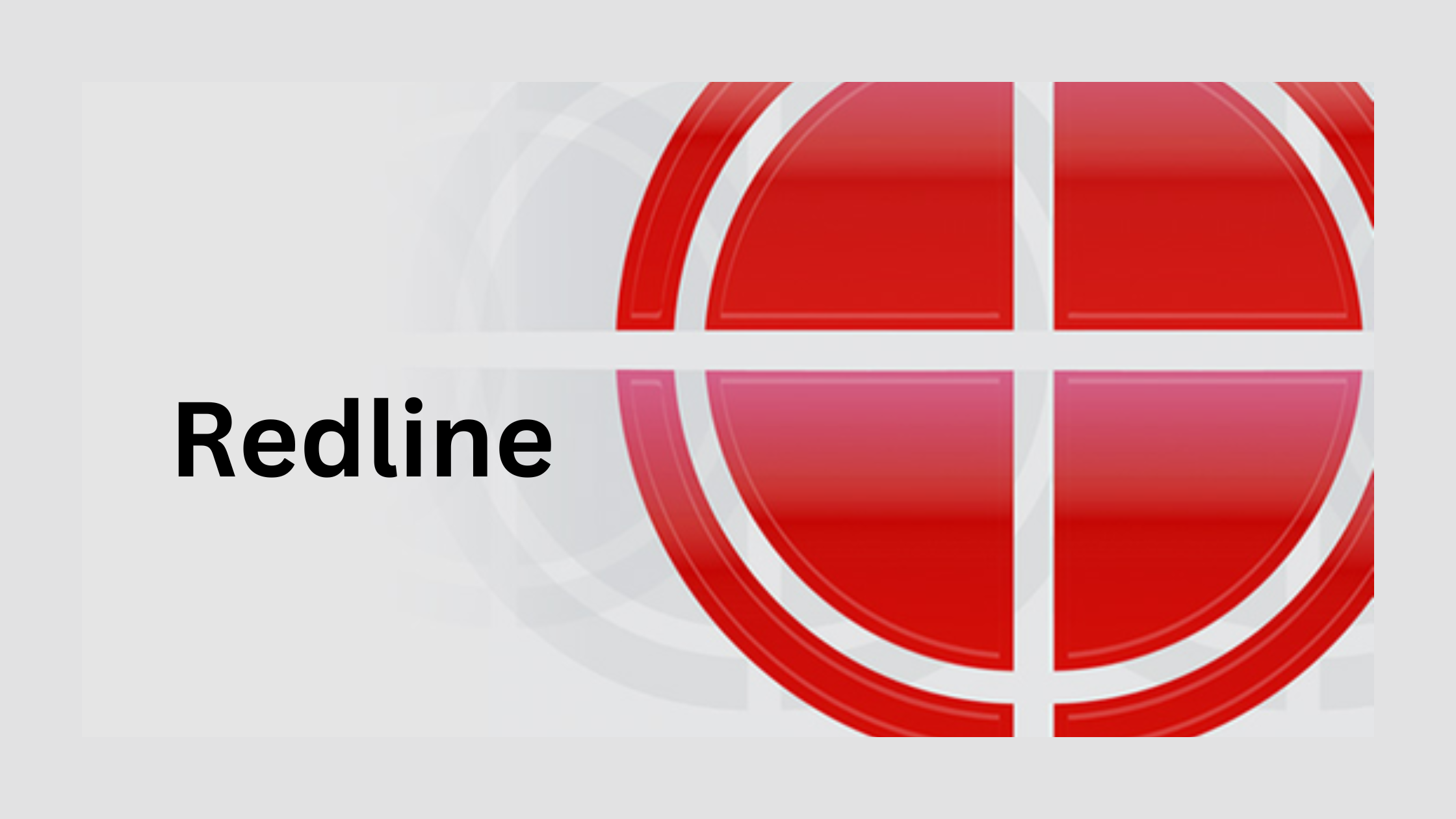 A graphic logo for Redline featuring a stylized red overlay on a globe icon with the word "Redline" in black text on the right side.