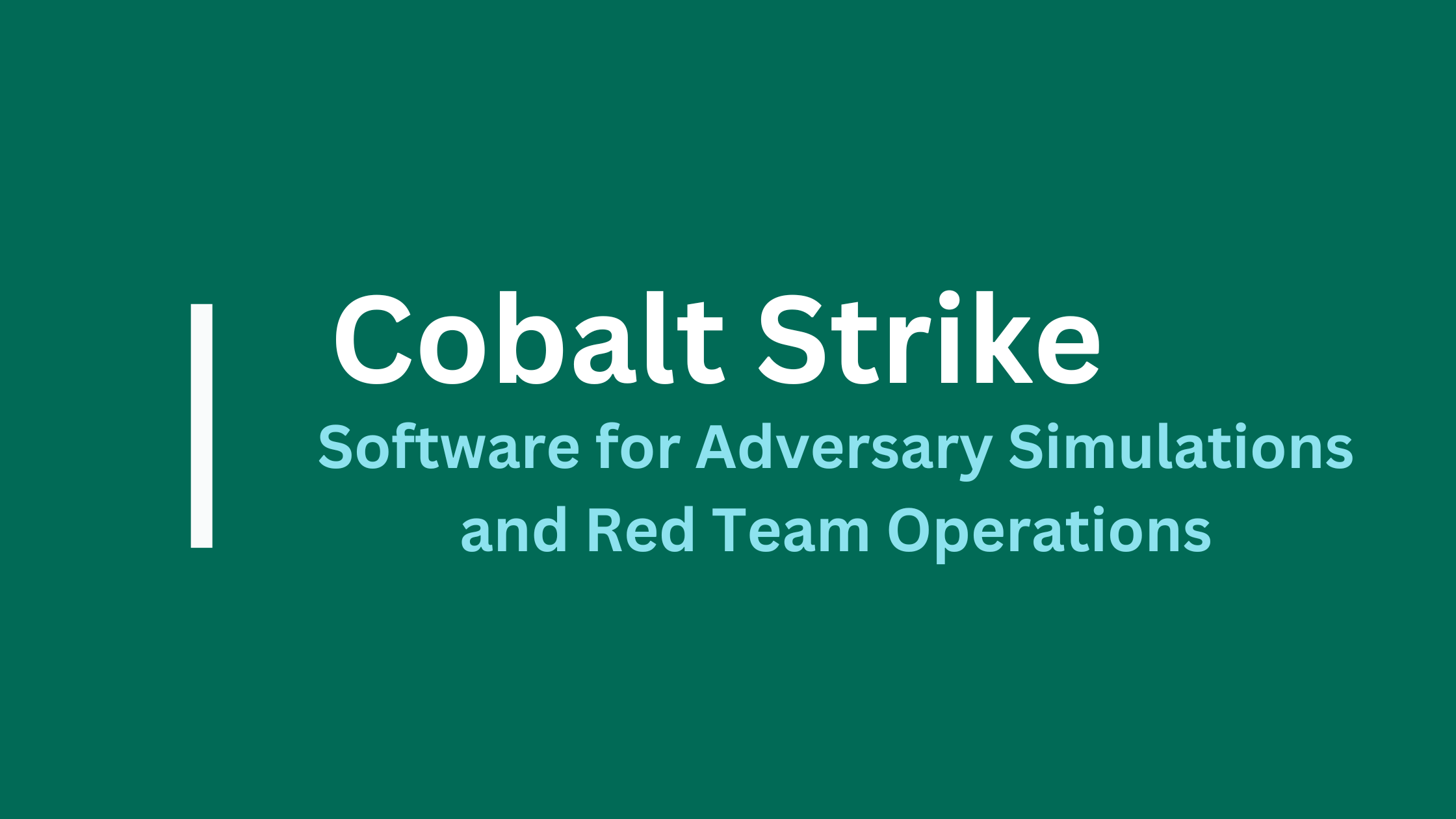 Logo of Cobalt Strike, which is cybersecurity software designed for adversary simulation and red team operations, set against a dark green background.