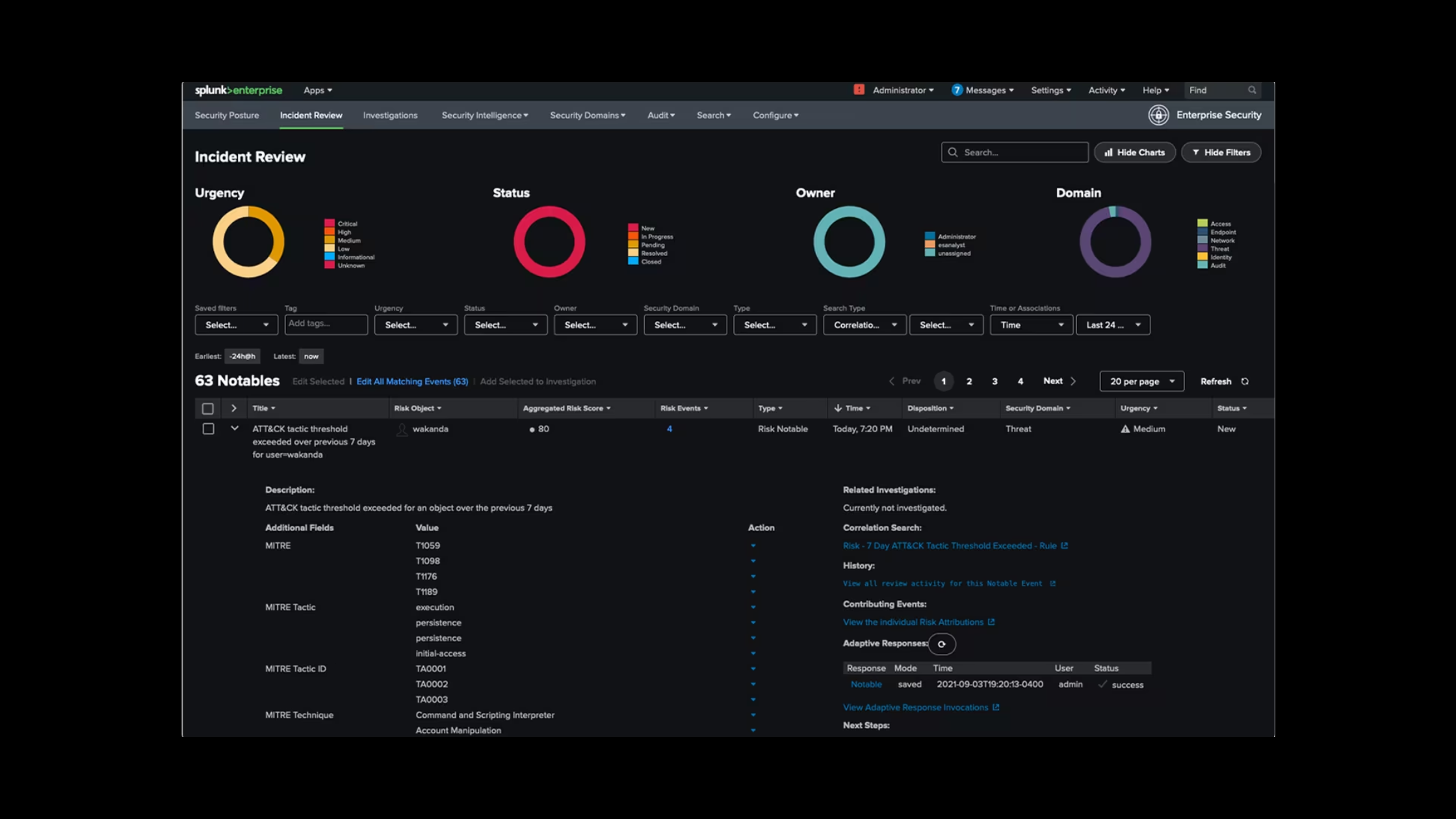 splunk dashboard in dark theme