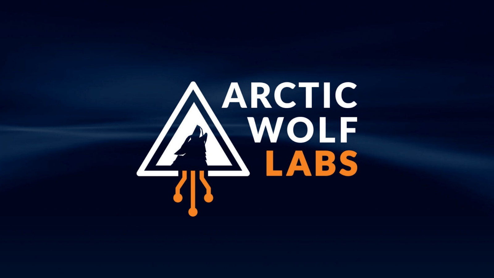 Stylized wolf logo representing technological innovation and strength