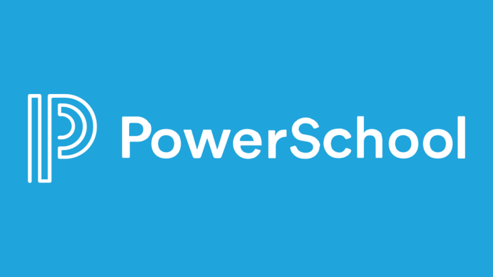 PowerSchool logo on a blue background.