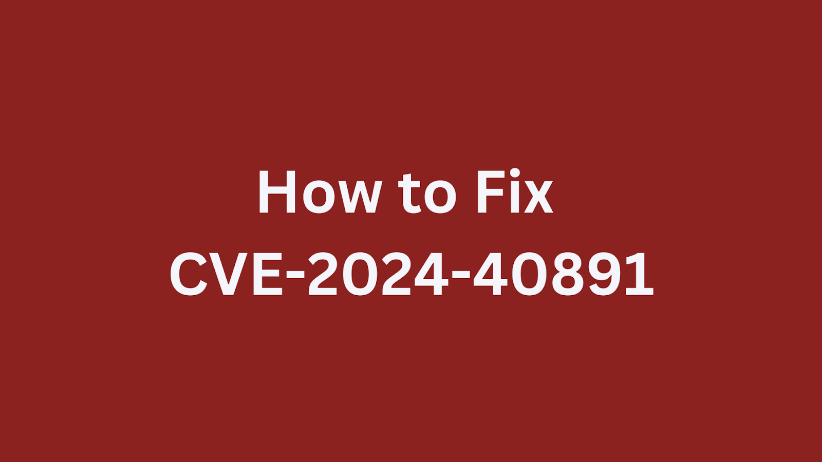 Security fix guide for CVE-2024-40891 vulnerability in Tenda AC8 Router.