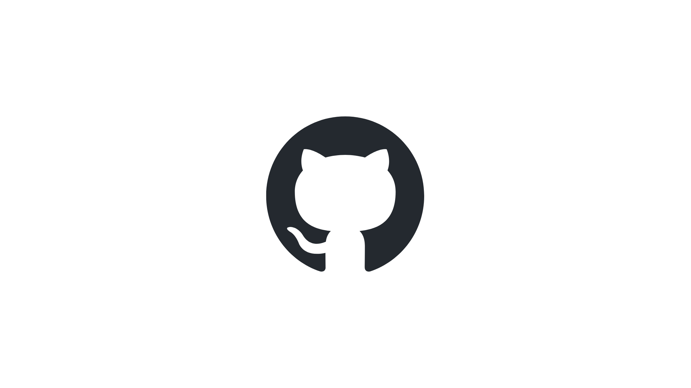 GitHub logo featuring a black circle with a white silhouette of the Octocat mascot.