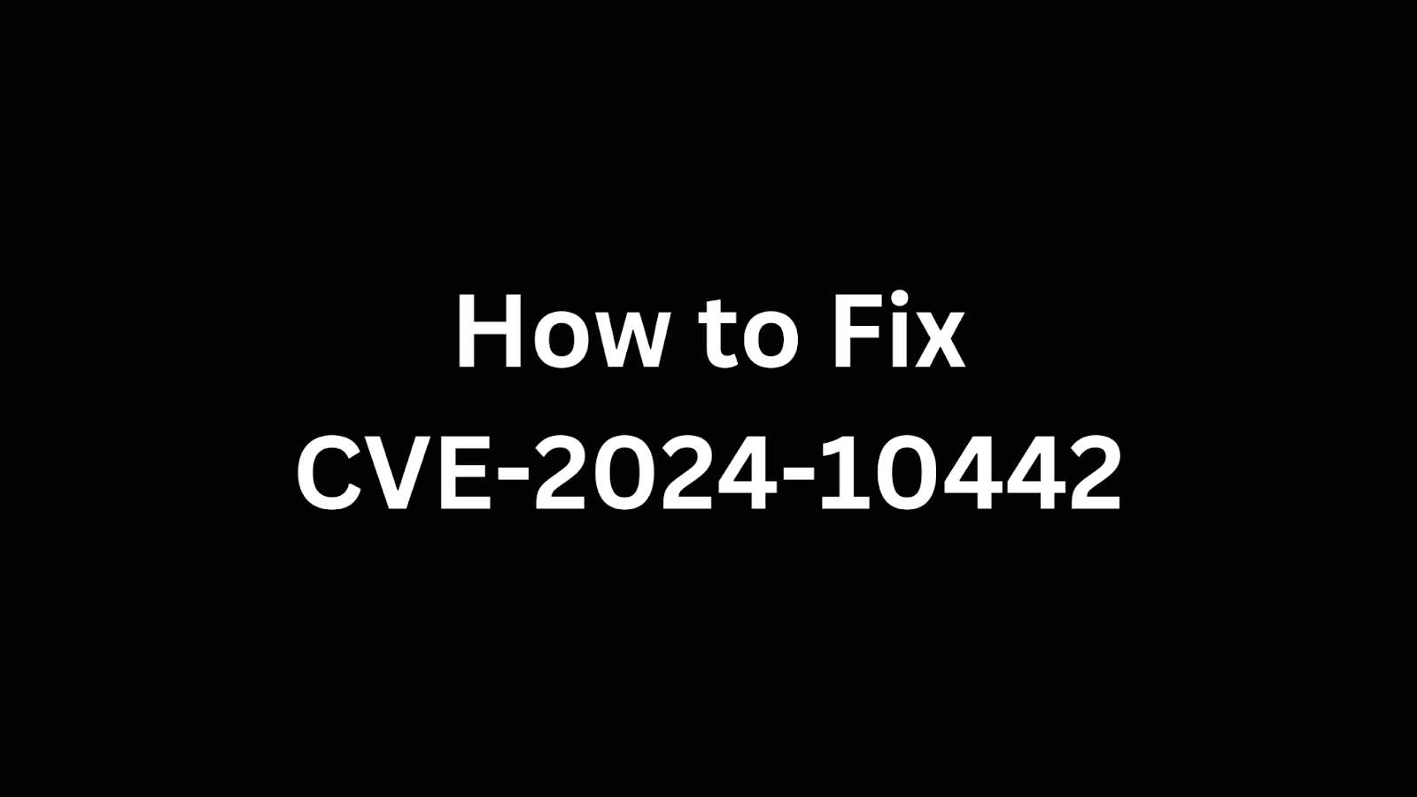 Guide on how to fix CVE-2024-10442, a security vulnerability affecting Synology systems.