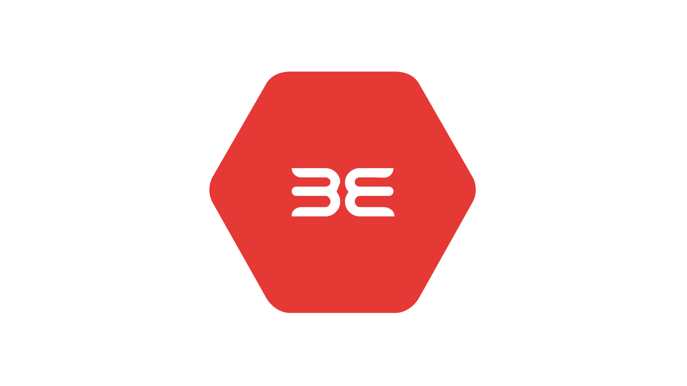 BinaryEdge logo displayed within a red hexagon on a white background.