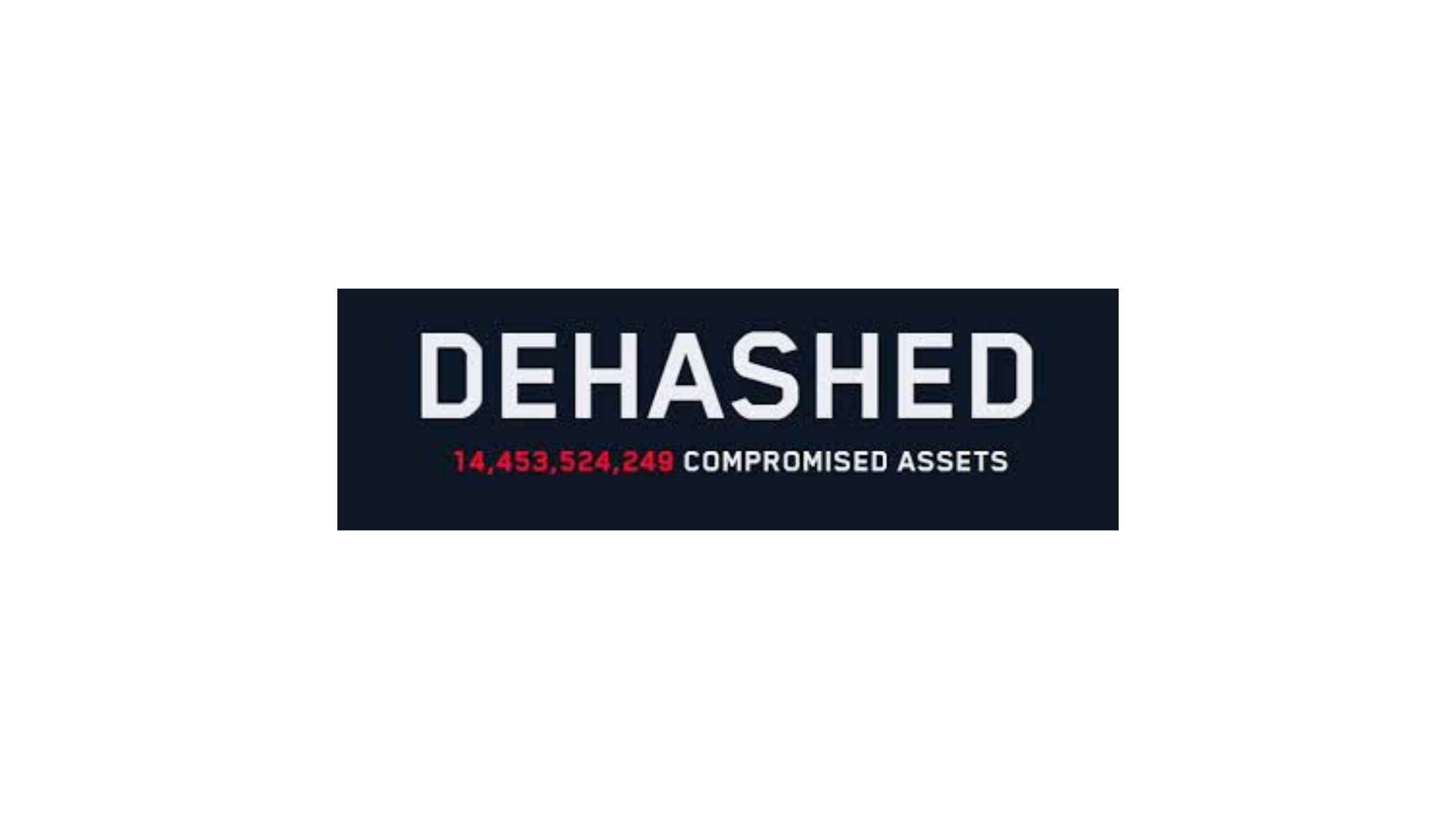 Logo of DeHashed showing over 14 billion compromised assets in its breach database.