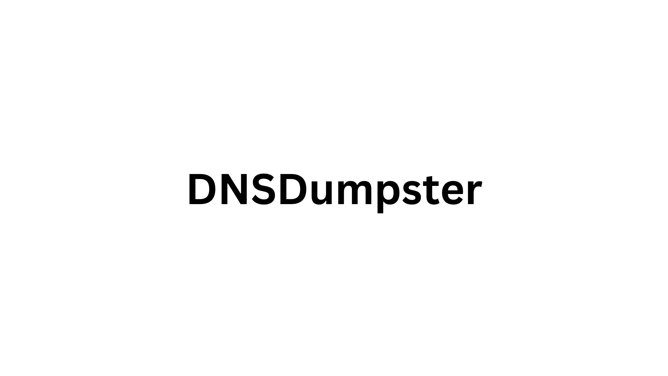 Logo of DNSDumpster, a reconnaissance tool for mapping domain infrastructure using DNS records.