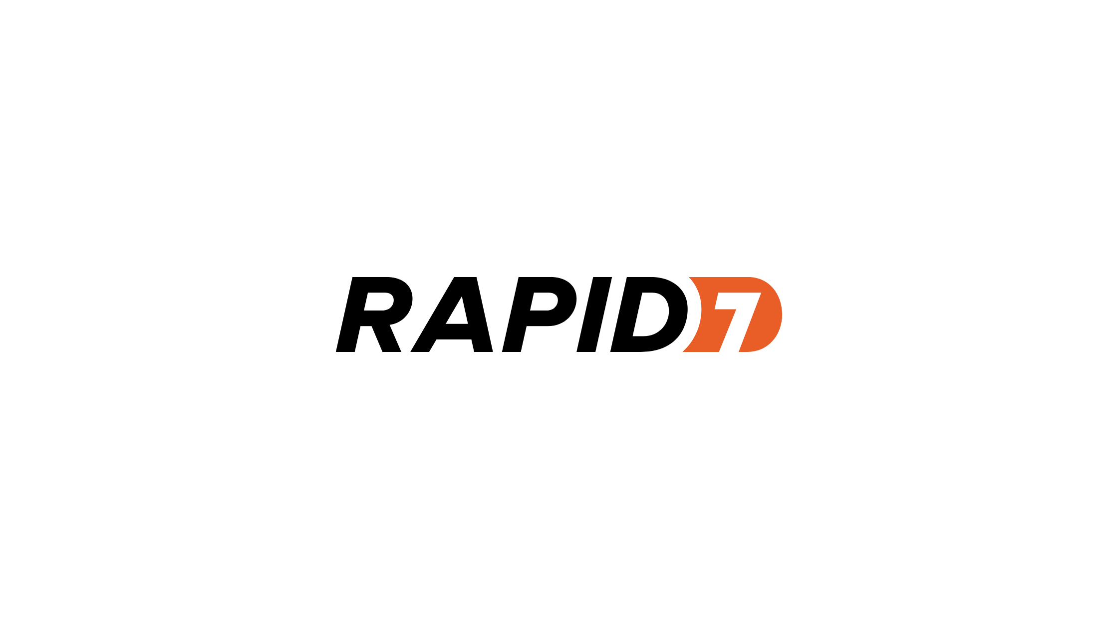 Logo of Rapid7, a cybersecurity company specializing in threat detection, vulnerability management, and security automation.