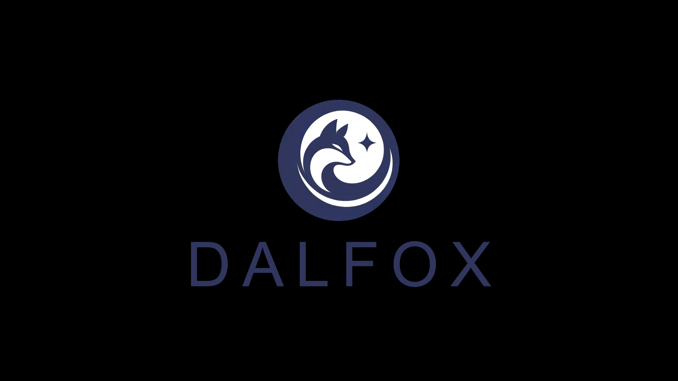 DALFOX logo featuring a stylized fox and star icon on a dark background