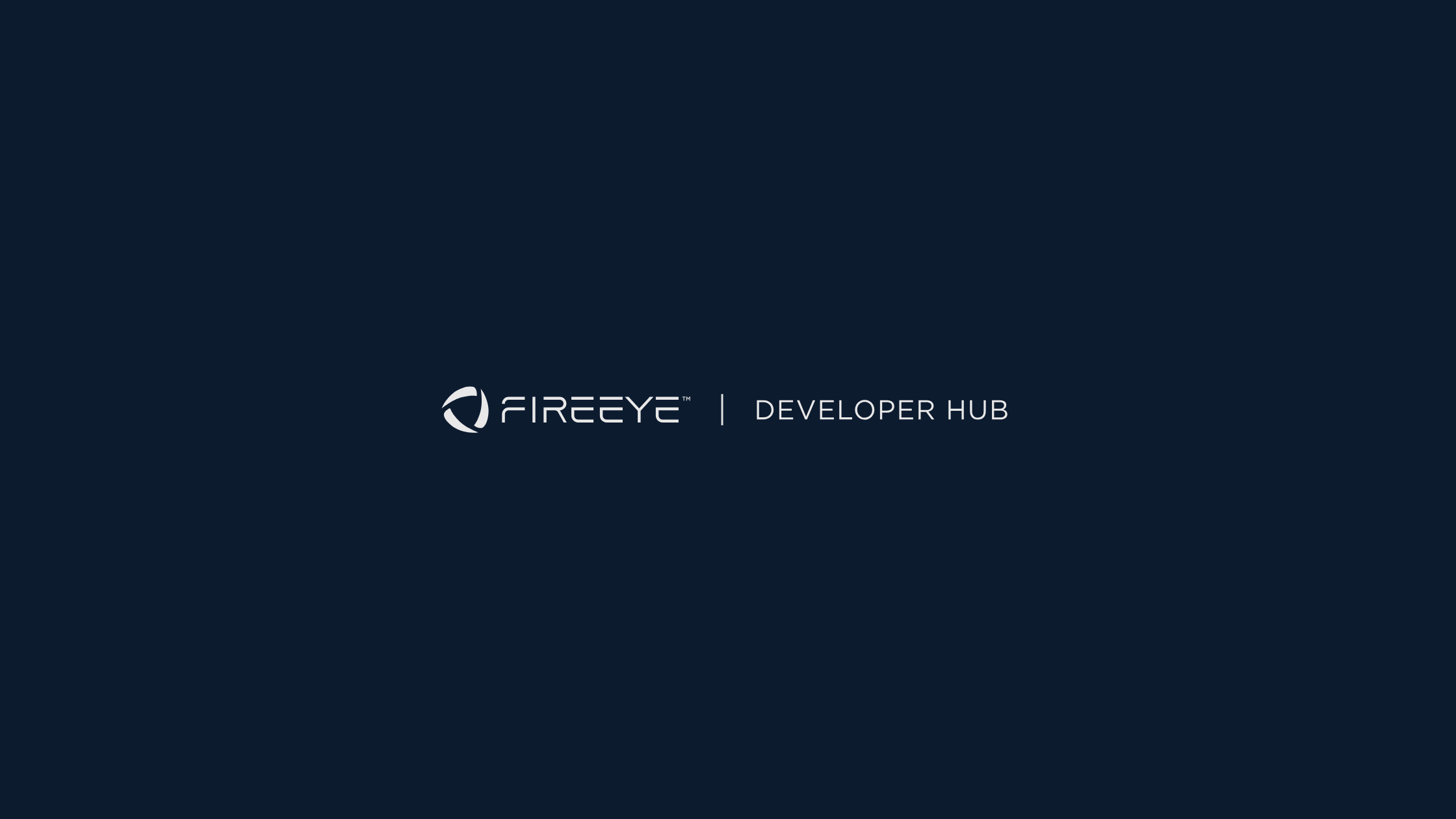 FireEye Developer Hub logo representing malware analysis and cyber threat intelligence solutions.
