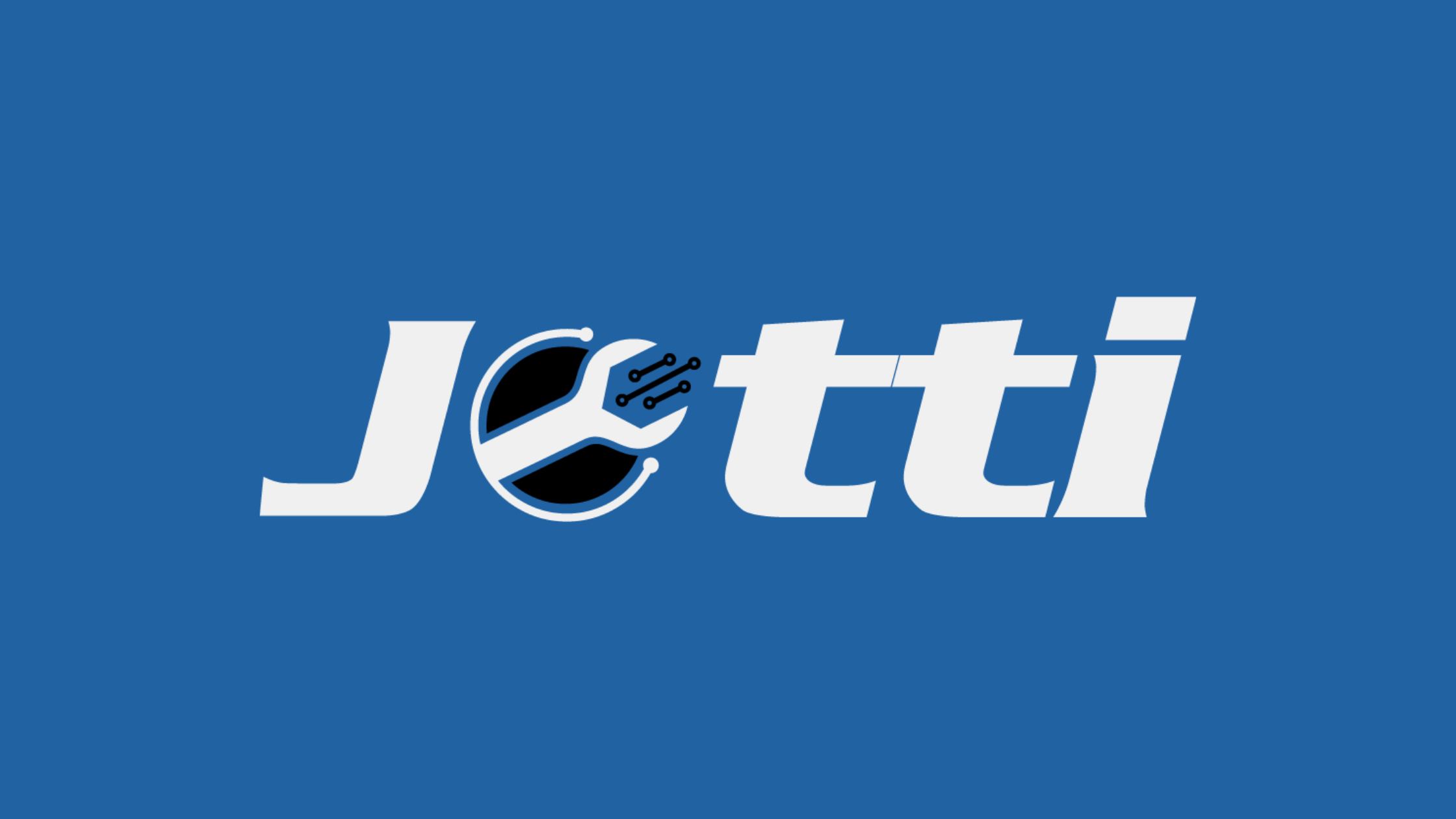 Jotti logo on a blue background representing its free online malware scanning service.