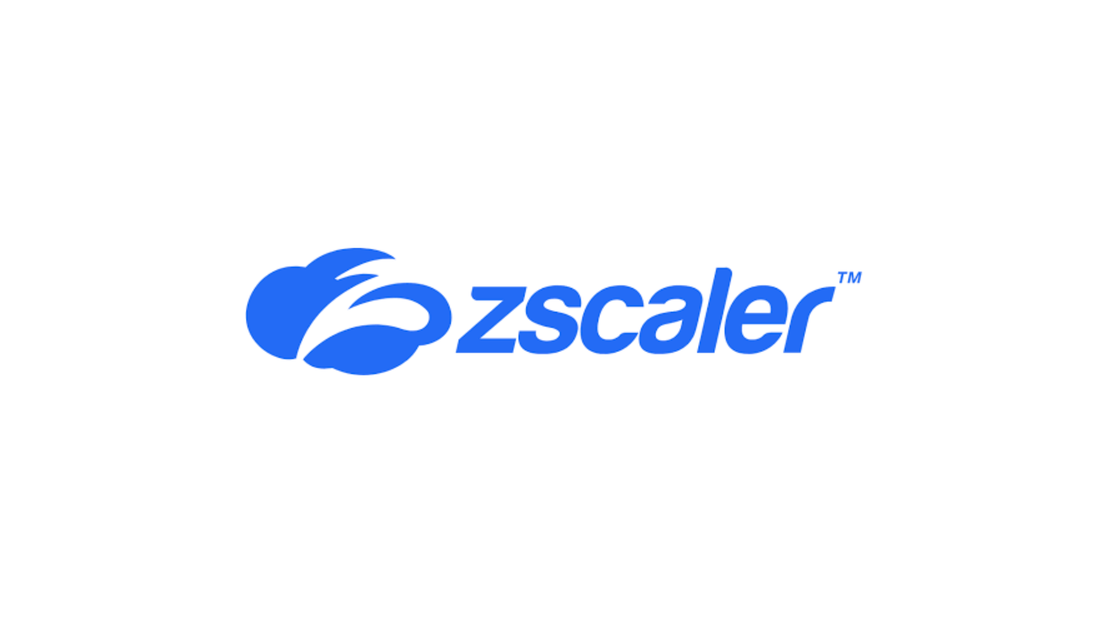 Zscaler logo featuring a stylized blue cloud symbol and brand name in bold blue font.