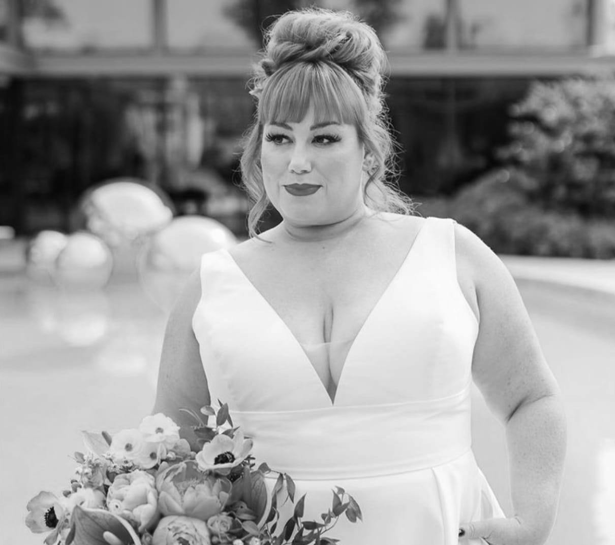Woman in a wedding dress