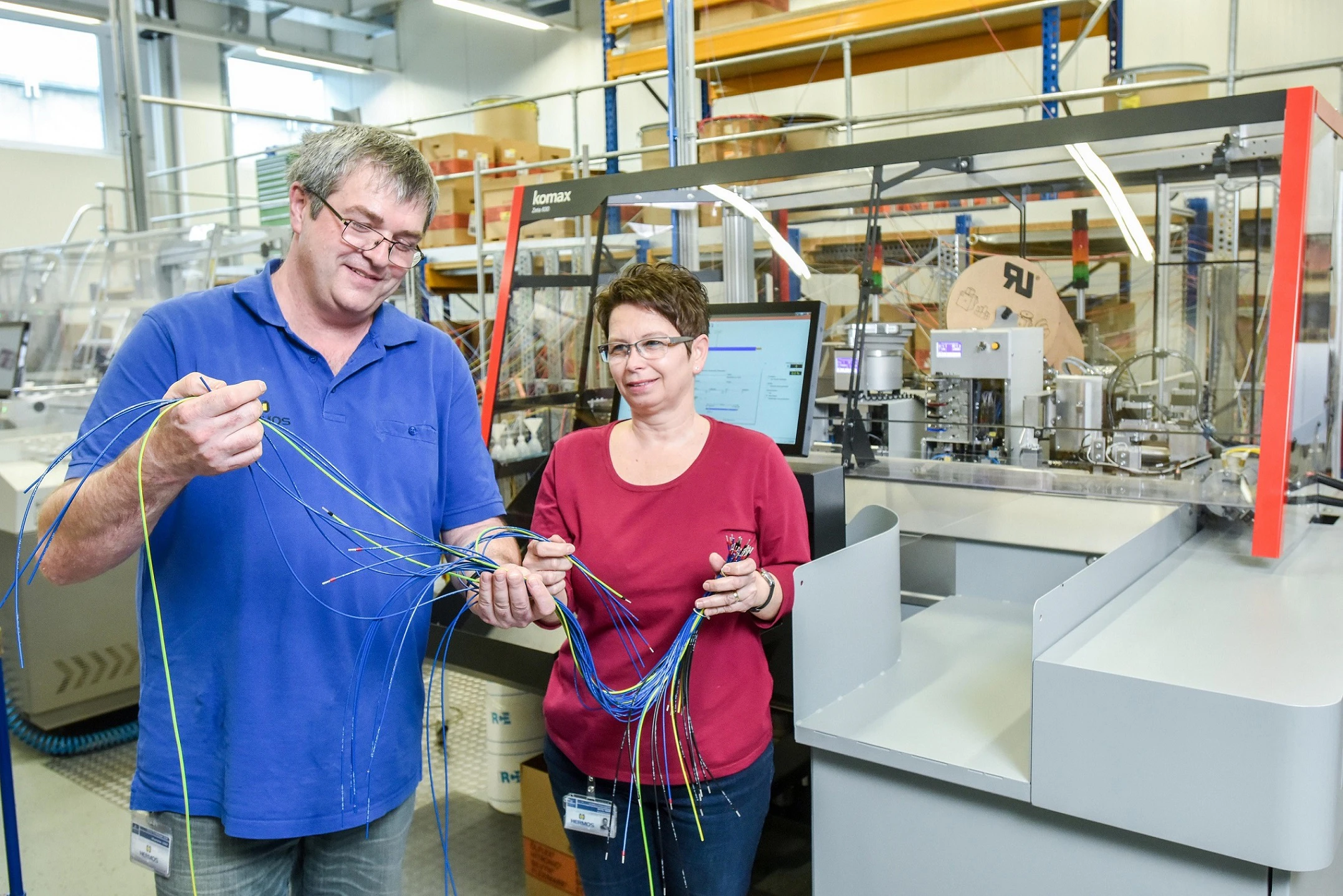 Two operators at Hermos Schaltanlagen GmbH plant