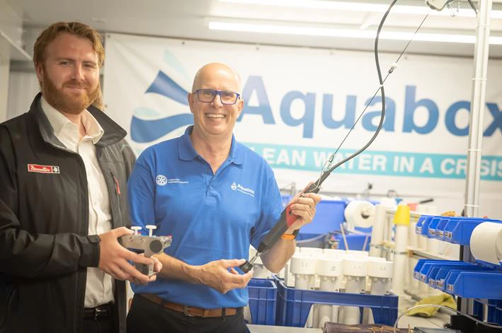 Desoutter supporting clean water charity, Aquabox