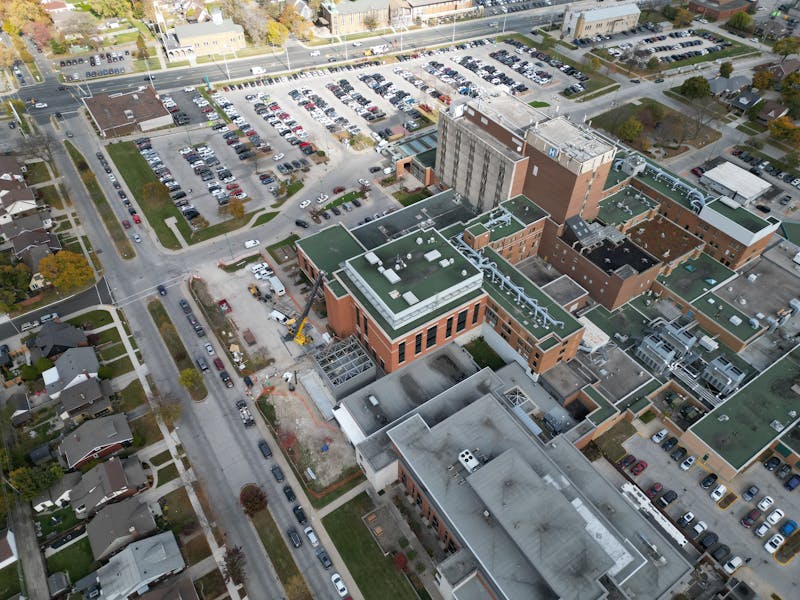 aerial view of hospital