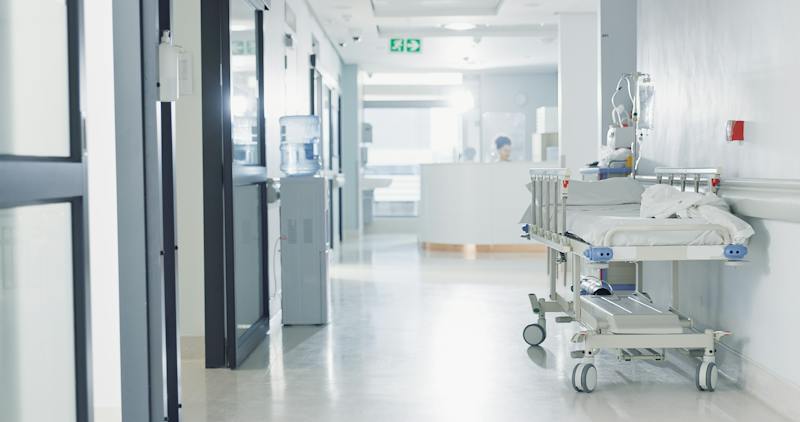 emergency room bed and entryway