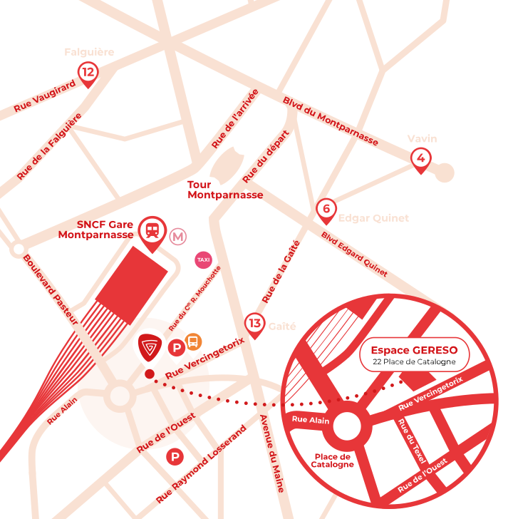 Plan d'accès à l'espace de formations GERESO