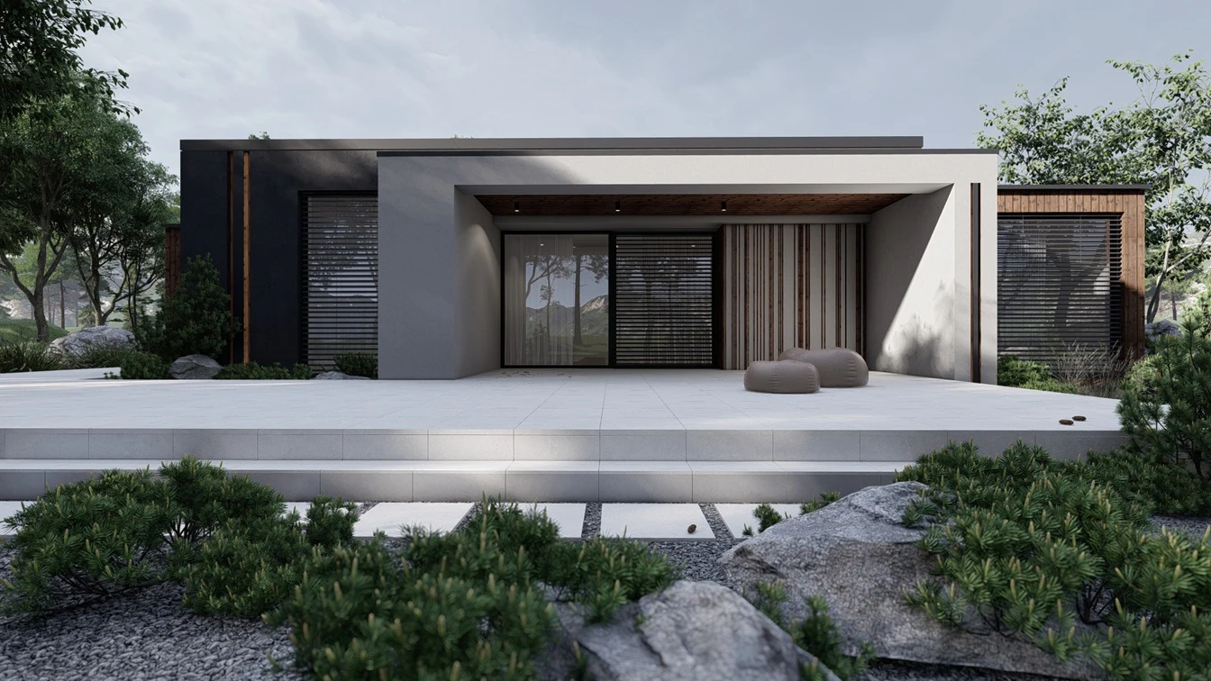 Szare płytki na taras.