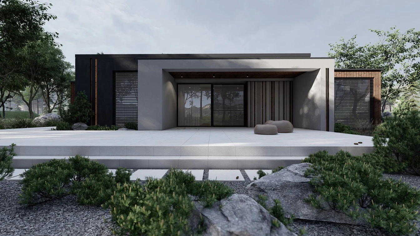 Płytki o grubości 4 cm na tarasie.