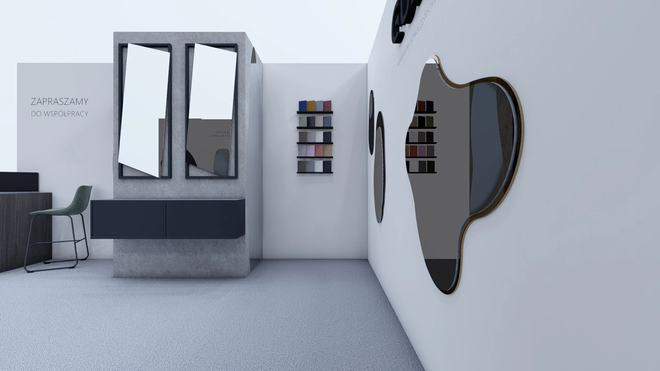 Stanowisko z lustrami.