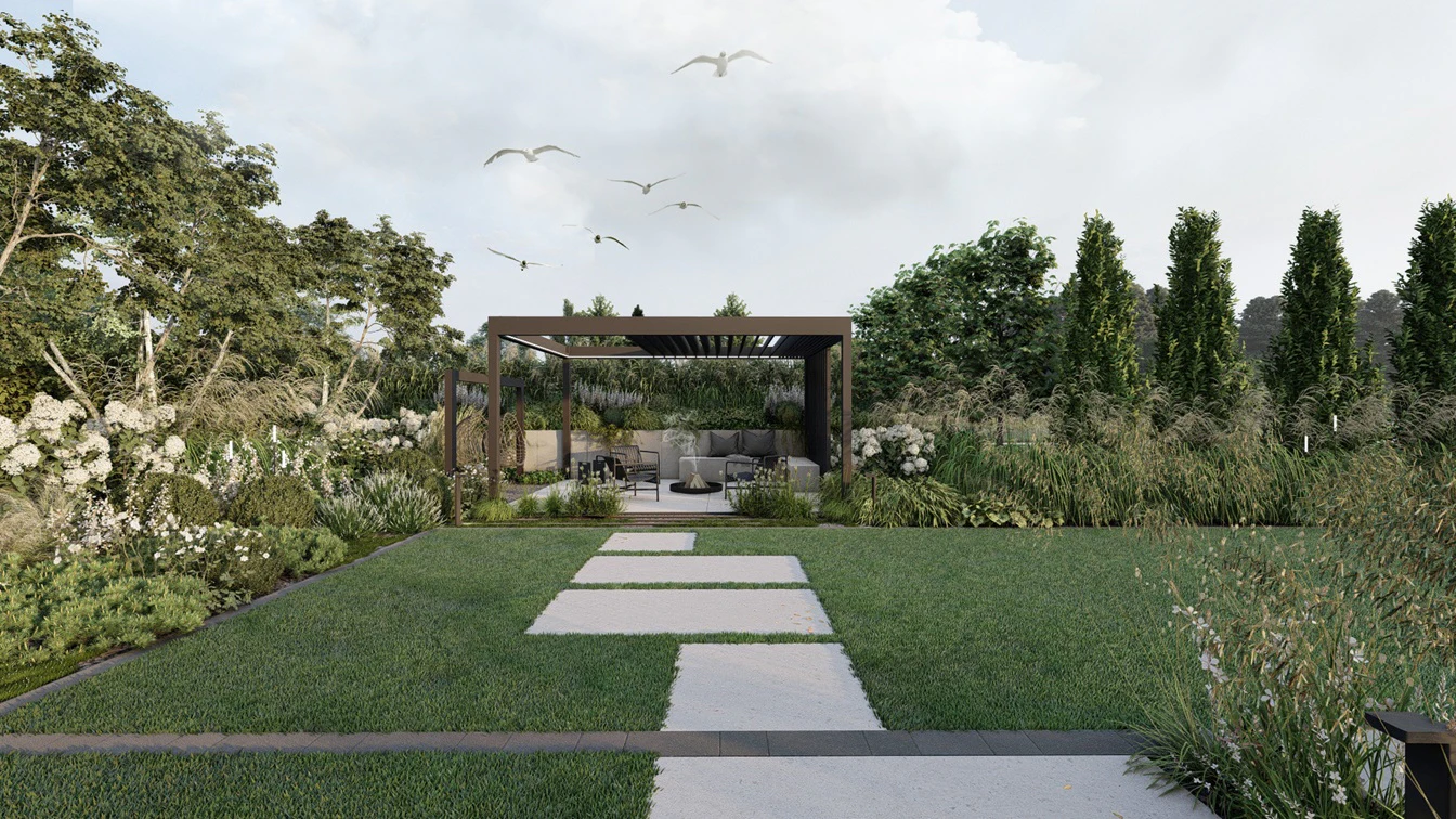 Pergola w ogrodzie
