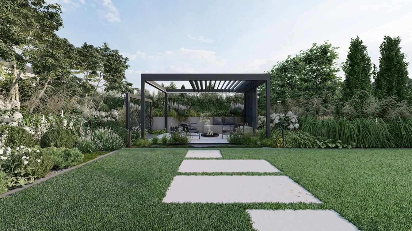Pergola w ogrodzie
