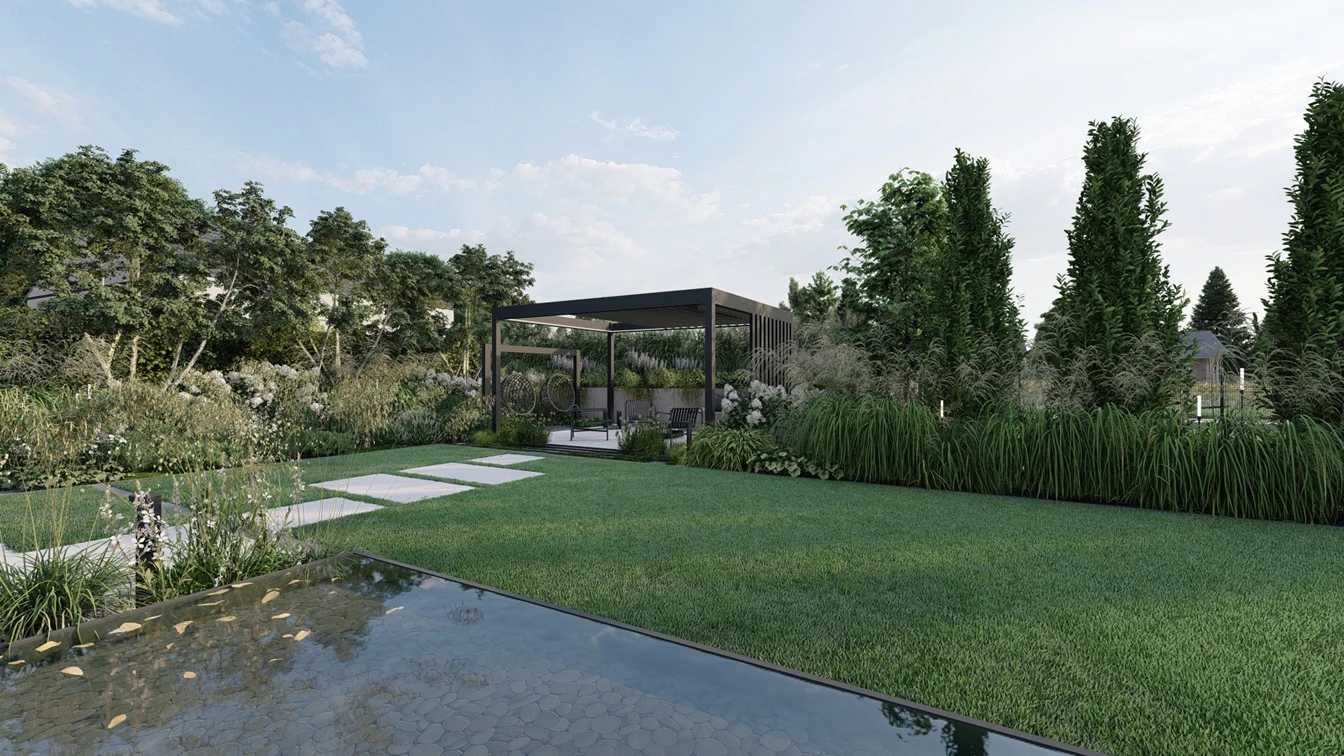 Pergola w ogrodzie