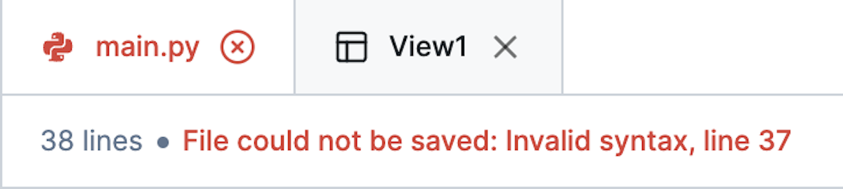 A helpful error message