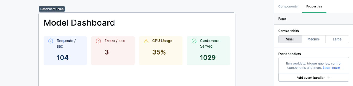 Selecting the page canvas in a view