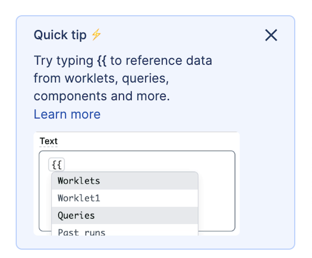 The new quick tip inline reference