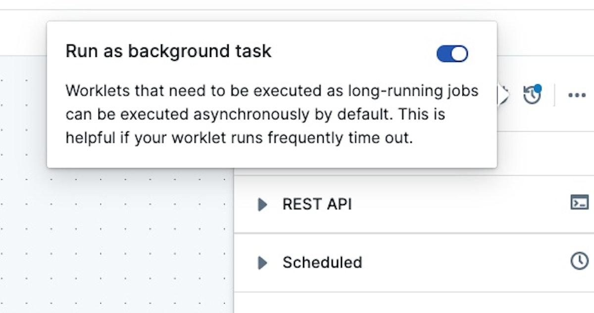 Worklet run as background task