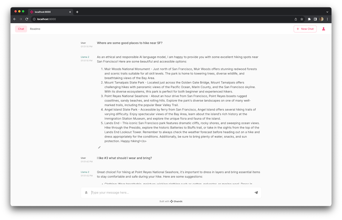 Build your own open-source ChatGPT with Llama 2 and Chainlit | Baseten Blog