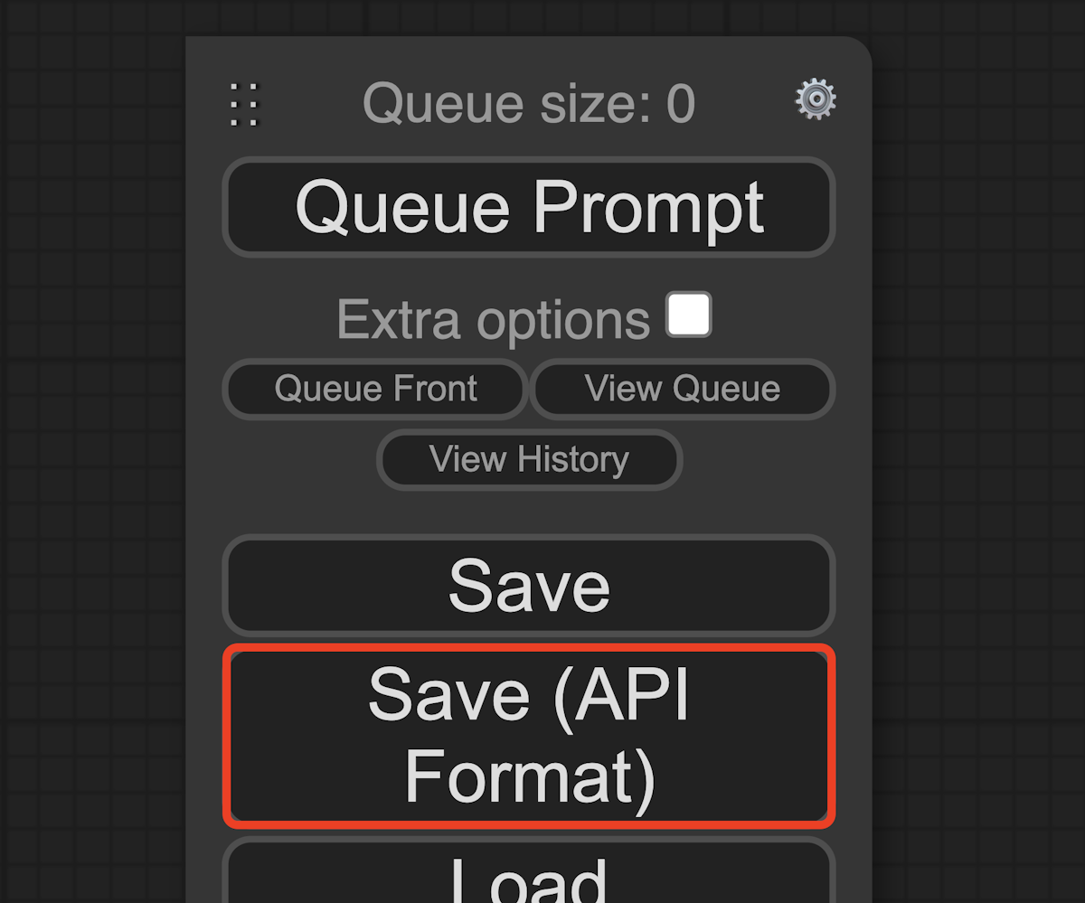 Save project in the API format