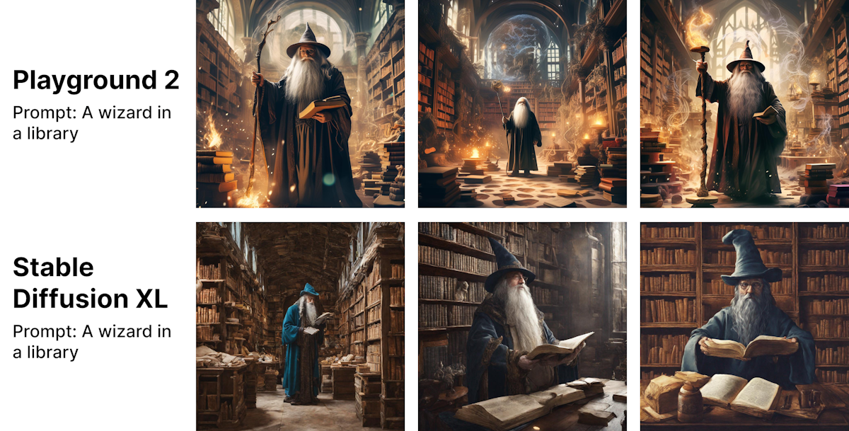 Prompt: A wizard in a library
