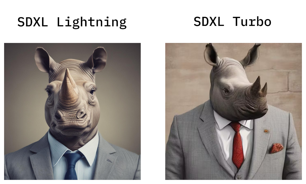 Prompt: A rhino wearing a suit