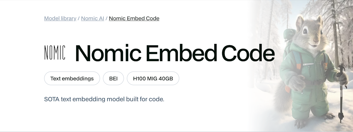 The best embedding model for code: Nomic Embed Code