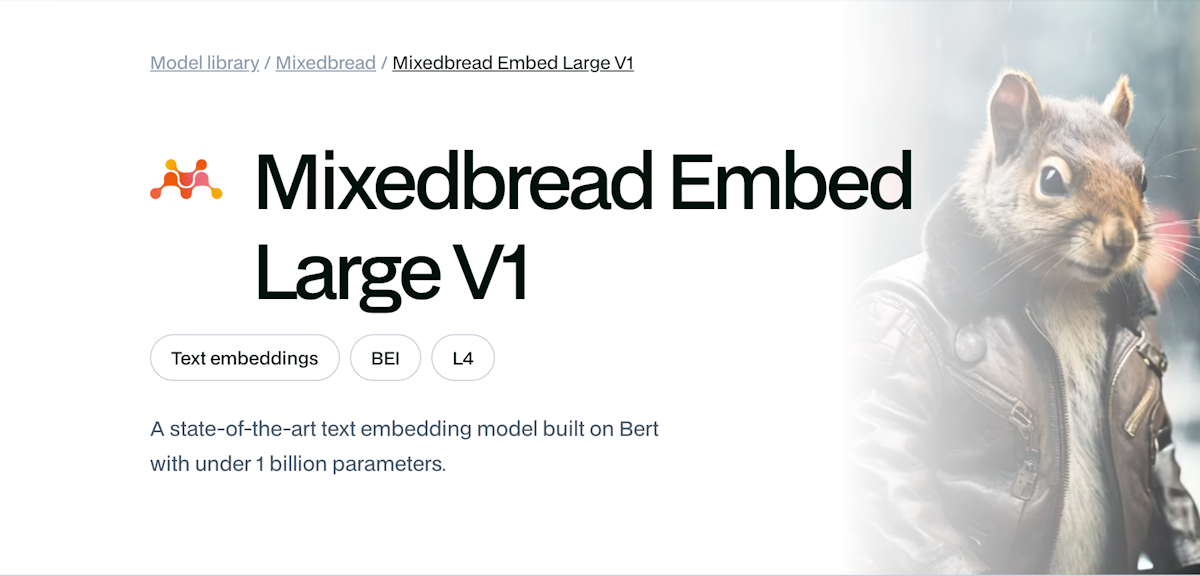The best embedding model under 1B parameters: Mixedbread Embed Large V1