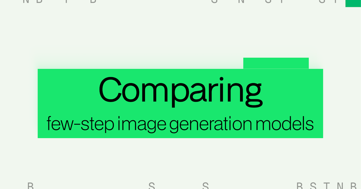 Comparing few-step image generation models