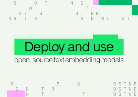 Deploy and use open-source text embedding models