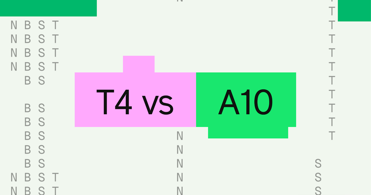 Comparing NVIDIA GPUs for AI: T4 vs A10