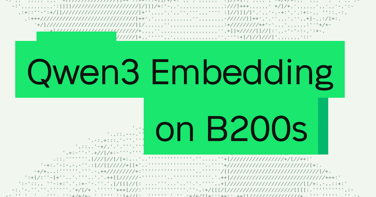 Run Qwen3 Embedding on NVIDIA Blackwell GPUs