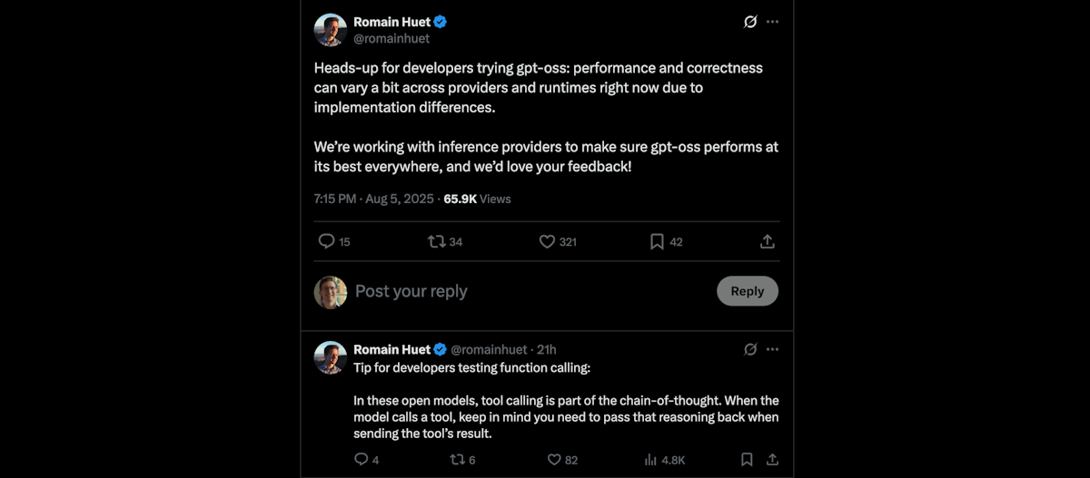 Romain Huet of OpenAI warns that implementation details affect performance and output quality.