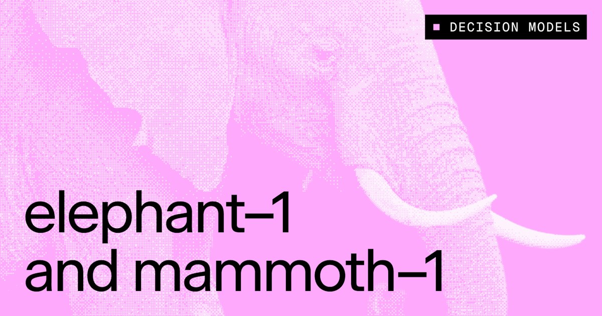 The top ranked decision models in the world: mammoth-1 and elephant-1