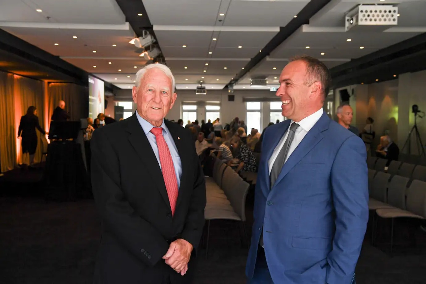 Soul Patts chairman Robert Millner and chief executive Todd Barlow at the company’s annual general meeting in Sydney on Friday.
