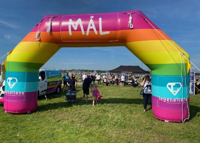 Hero Run målportal med heltefarver