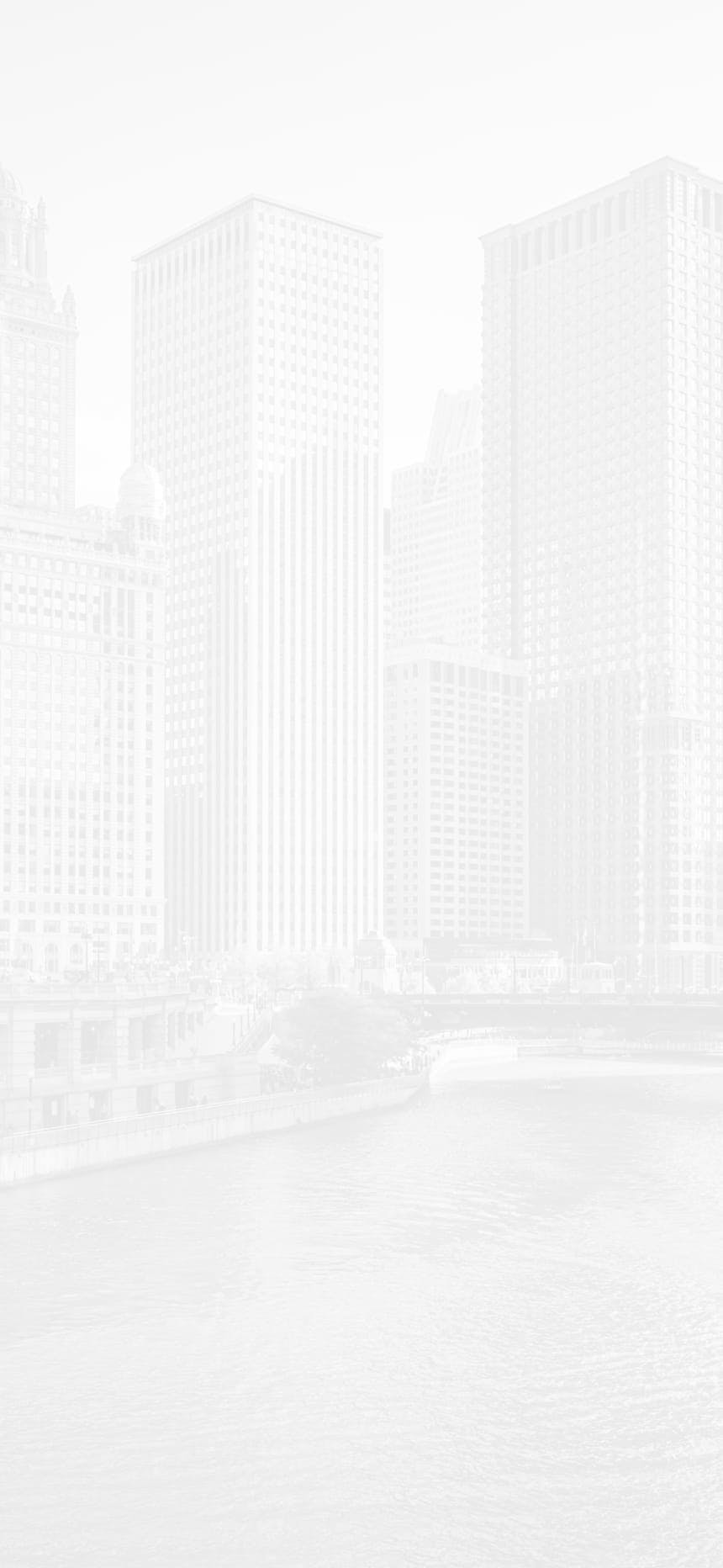 White background image of chicago