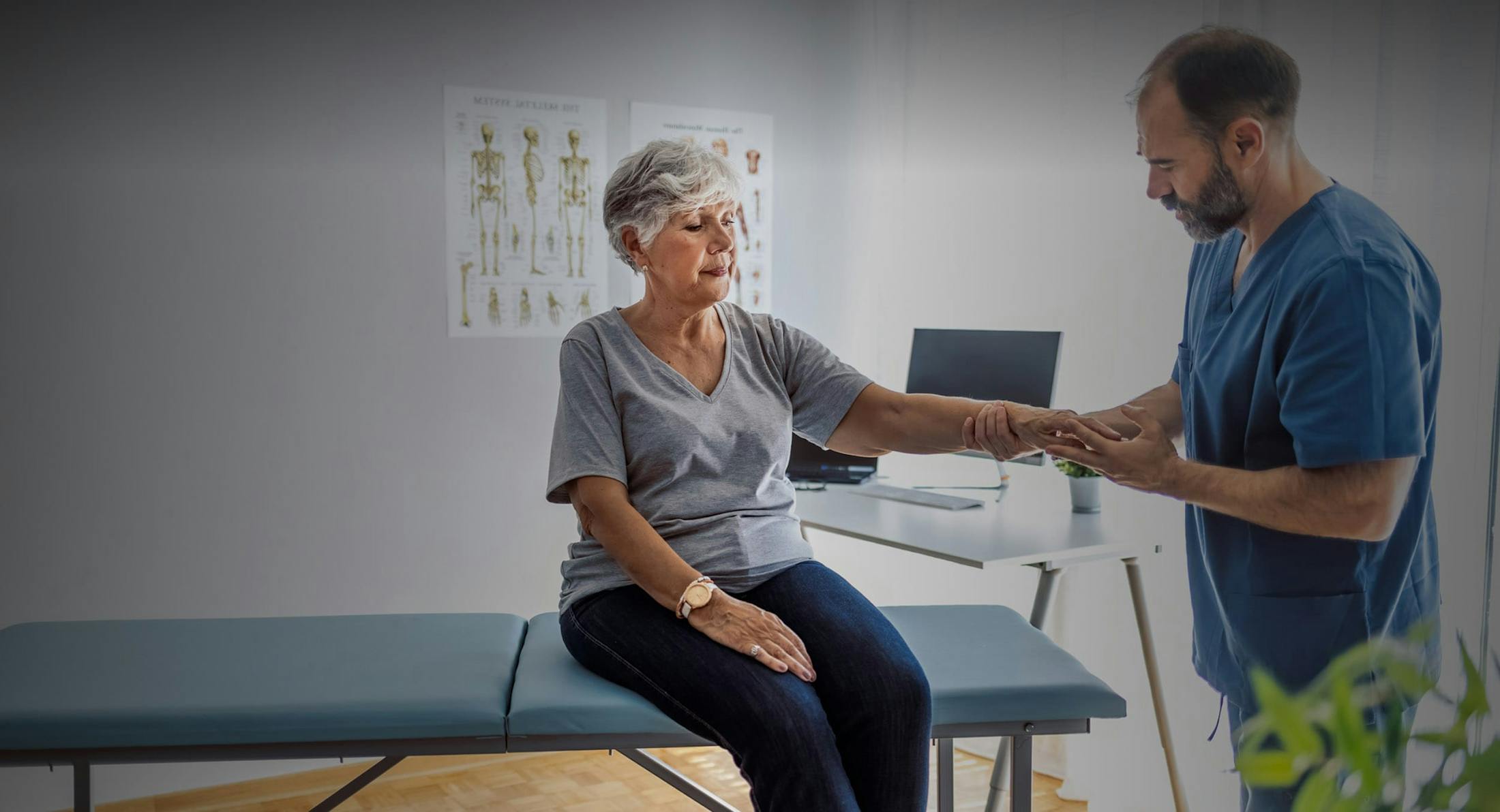 Doctor Examining patient's hand and wrist