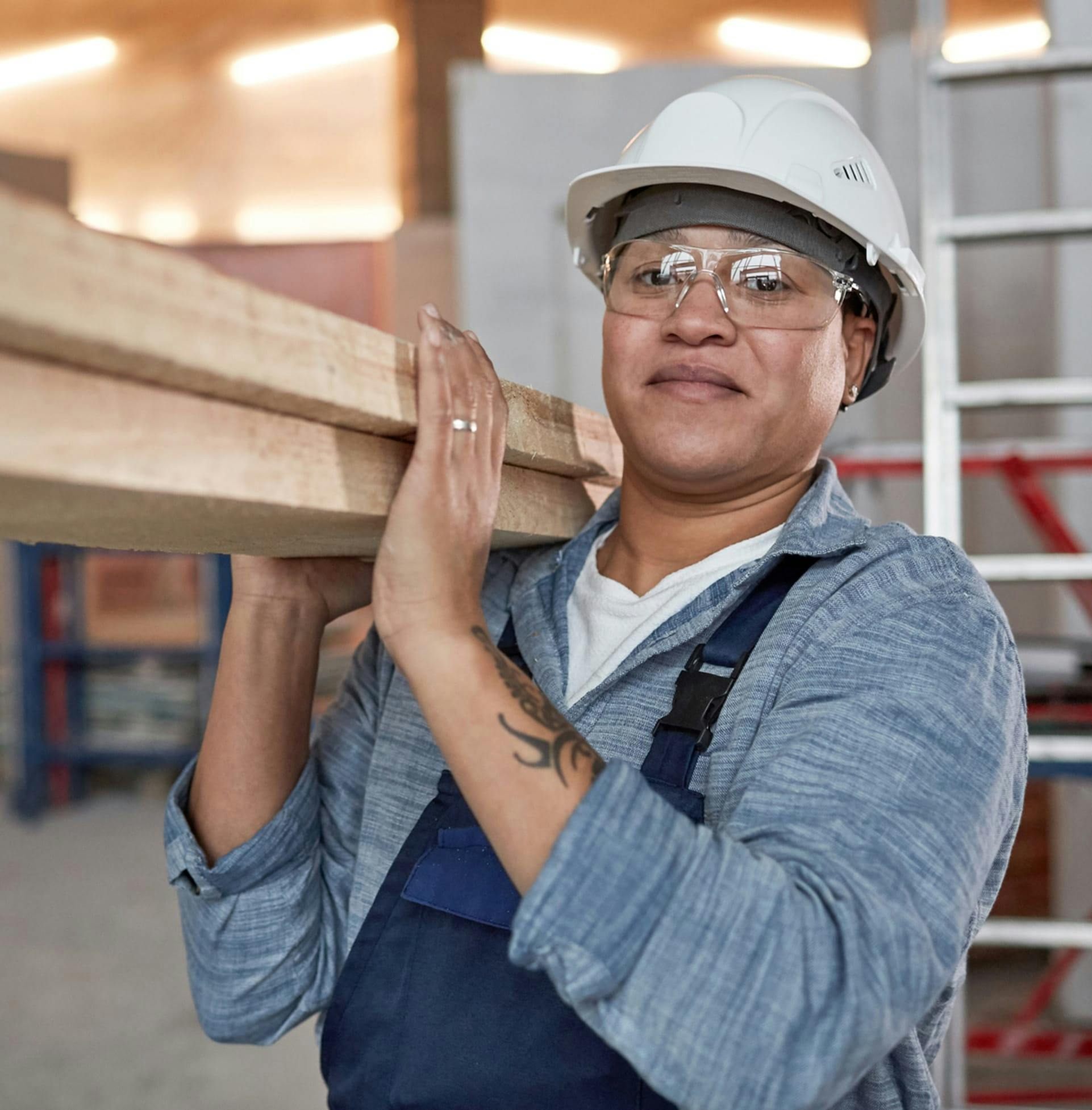 woman working construction